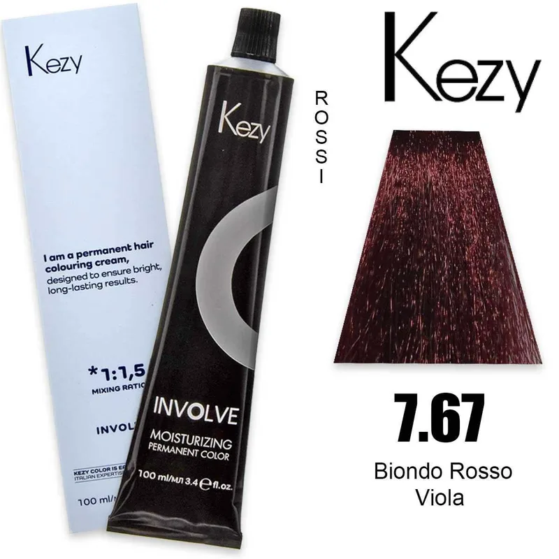 Kezy involve color 100 ml blonde red purple 7.67