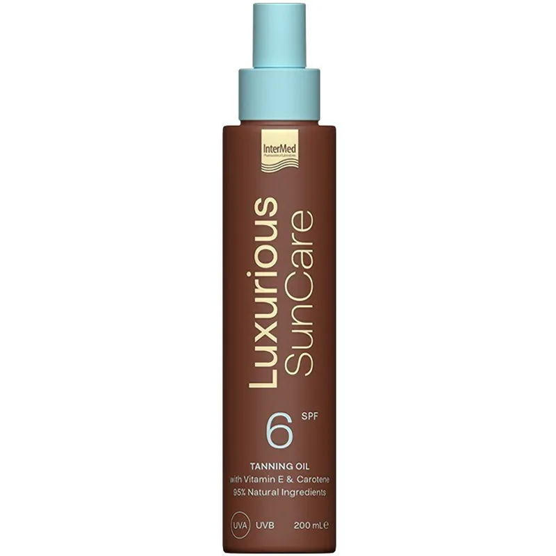 Luxurious Sun Care Tanning Oil With Vitamin E & Carotene Spf6, Ξηρό Λάδι για Γρήγορο & Έντονο Μαύρισμα 200ml