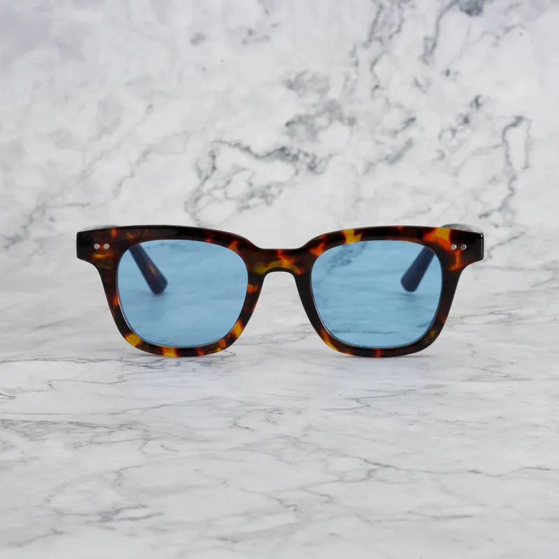 WILLIAM Tinted Sunglasses | Tortoise | Blue Shades | Explicit Poets Sunglasses