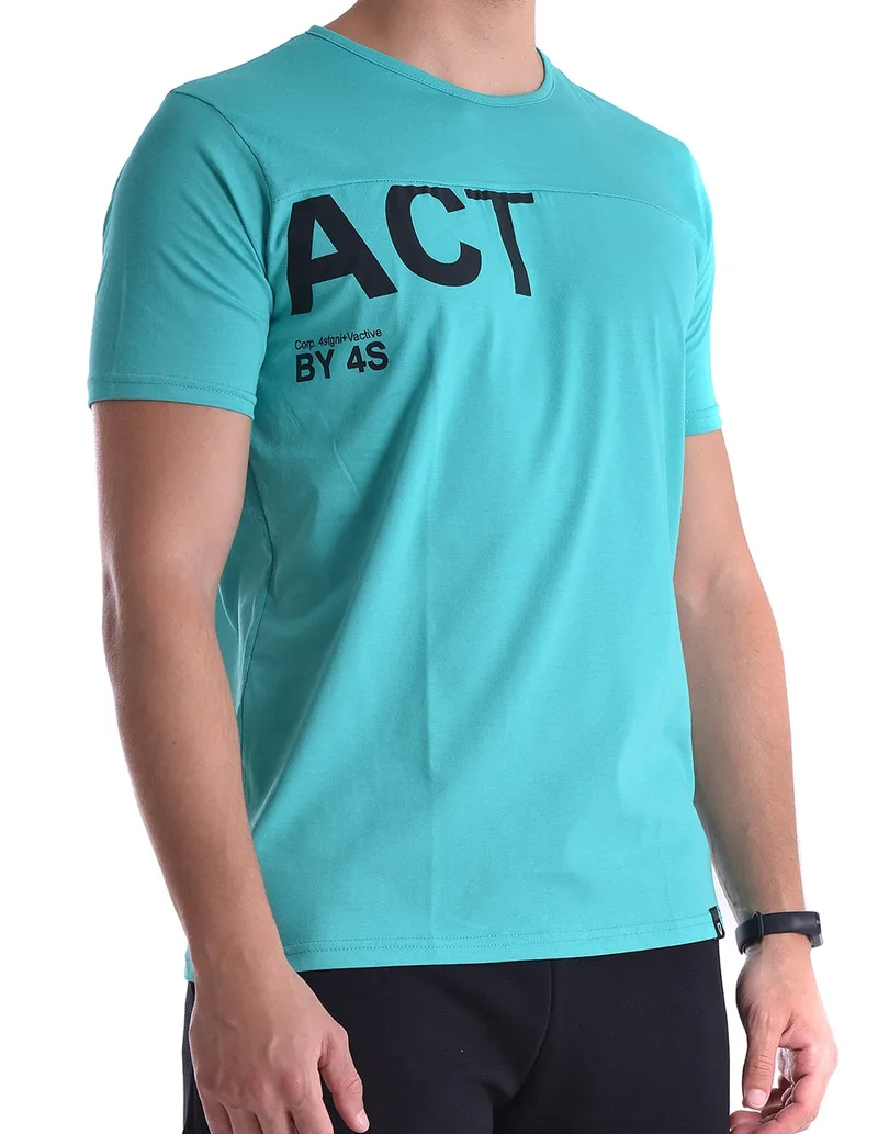 Ανδρικό t-shirt Vactive σε πετρόλ ανοιχτό χρώμα