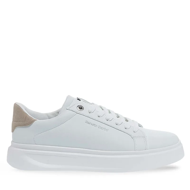 Ανδρικά Sneakers Renato Garini Bristol-708 Λευκό Μπεζ Nubuck W570070826J9