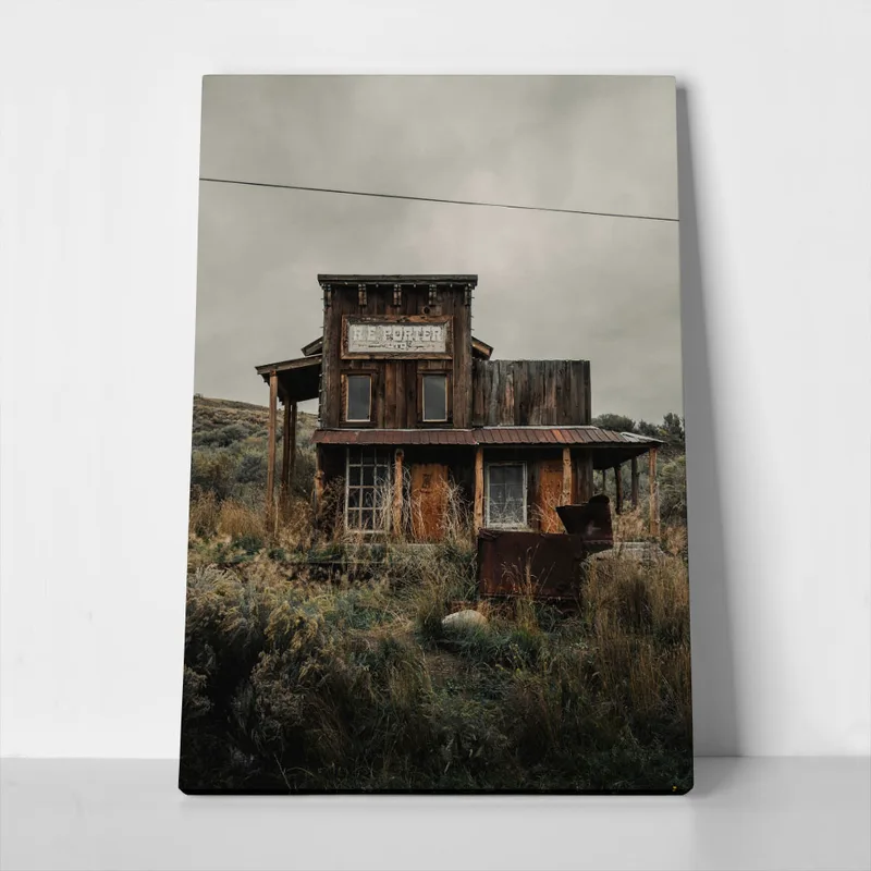 Πίνακας σε Καμβά RUSTIC FARMHOUSE OLD CABIN 3