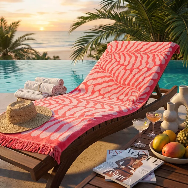 Πετσέτα Θαλάσσης (80x160) Easy Home Velour Ροζ