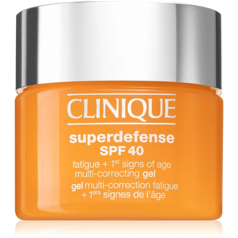 Clinique Superdefense™ SPF 40 Fatigue + 1st Signs of Age Multi Correcting Gel ενυδατικό τζελ ενάντια στα πρώτα σημάδια γήρανσης της επιδερμίδας SPF 40