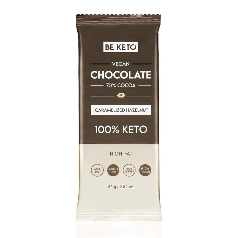Beketo Vegan Κέτο Σοκολάτα Φουντούκι Καραμέλα MCT (80g)