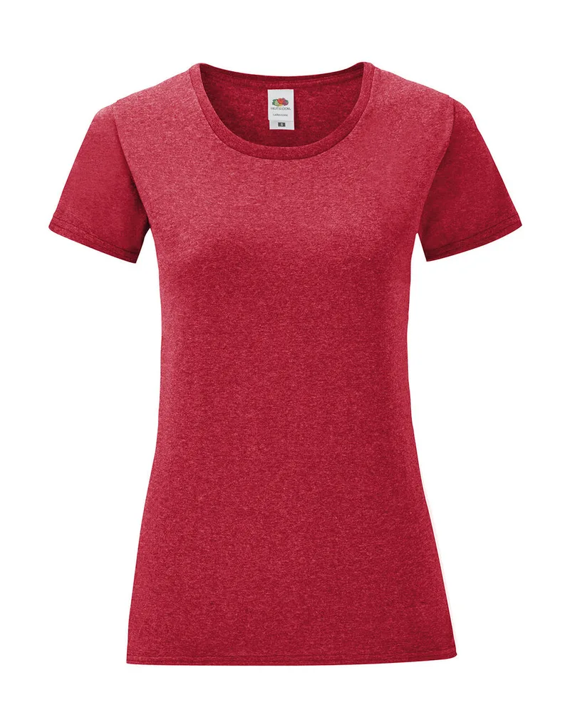 Γυναικείο T-Shirt 61-432-0 Fruit of the Loom Iconic 150 Heather Red