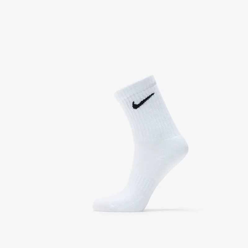 Nike Everyday Cushioned Training Crew Socks 3-Pack White/ Black M