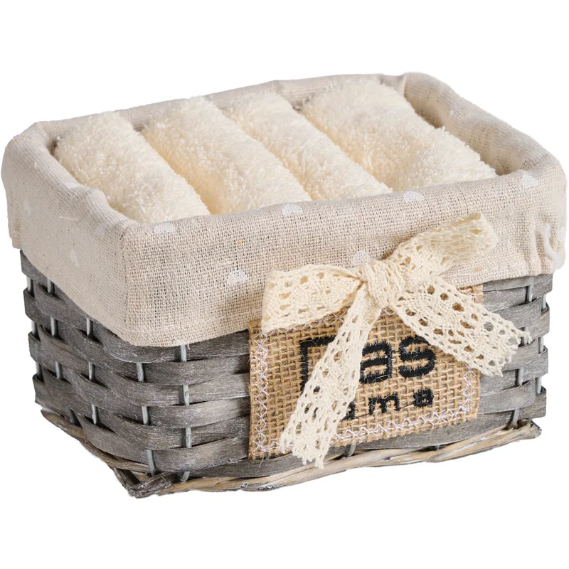 Λαβέτες Χεριών Σετ 4τμχ Das Home Soft 4000 Ecru 30x30