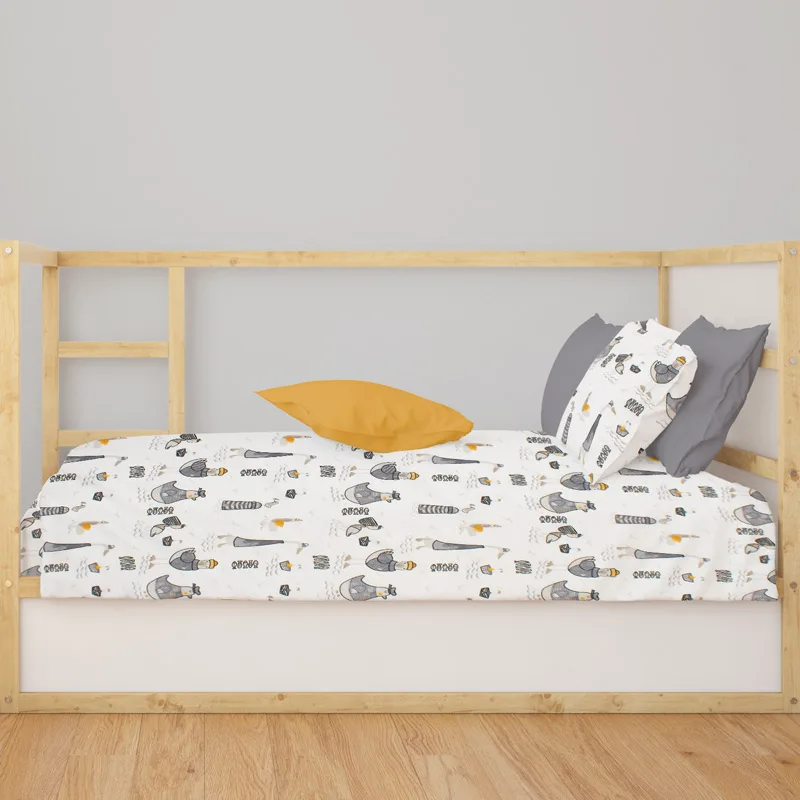 Παπλωματοθήκη Κούνιας 120x160 Dimcol Seabirds 578 Grey