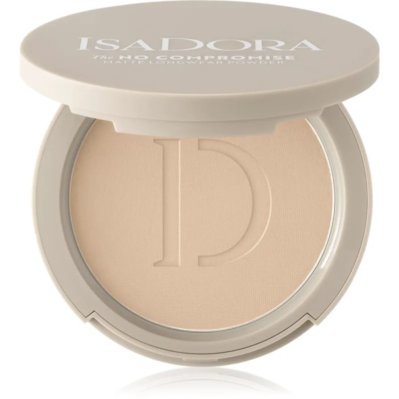 IsaDora The No Compromise Matte Longwear Powder συμπαγής πούδρα για ματ εμφάνιση απόχρωση 65 Neutral Μπεζ 8 γρ