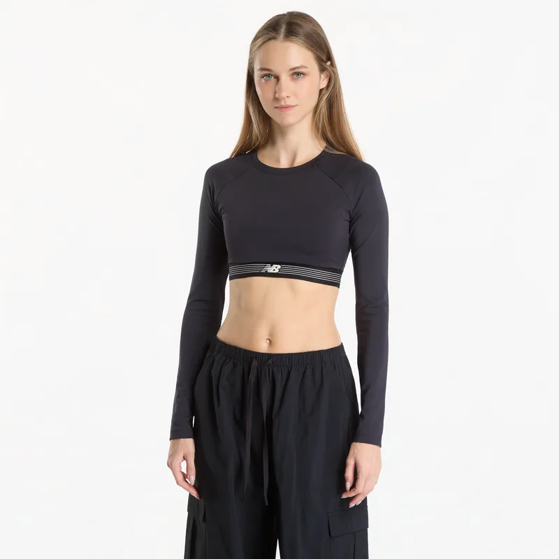 T-shirt New Balance AC Fitted Long Sleeve Black S