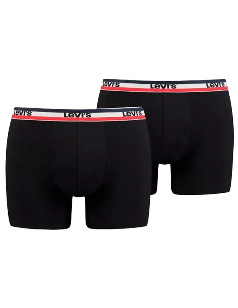 Levi"s Ανδρικά Μποξεράκια Μαύρα 2Pack 37149-0204
