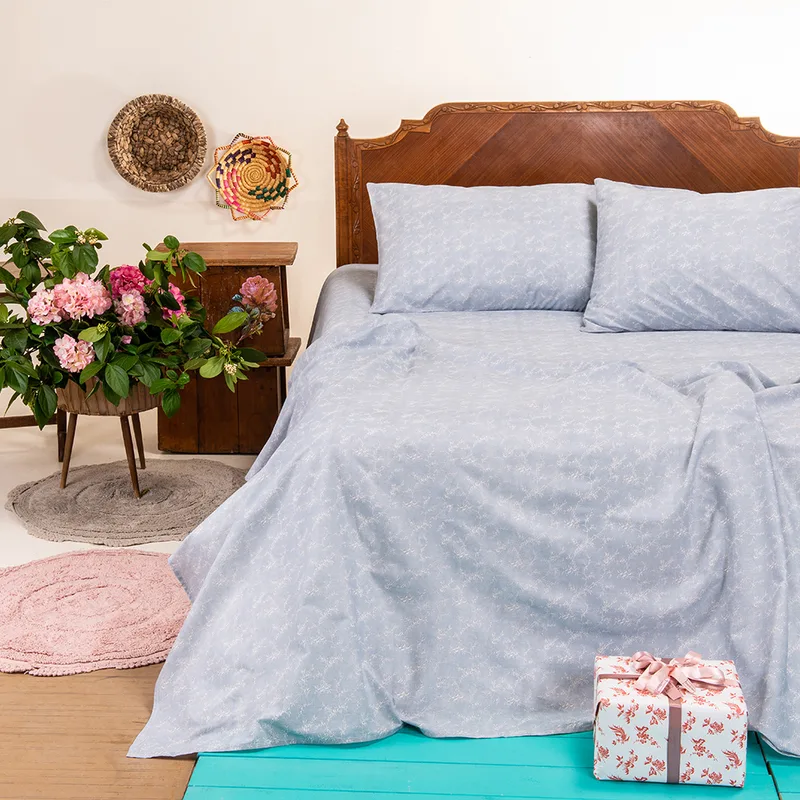 Σεντόνι Μεμονωμένο Μονό 170X270 Melinen Urban Mix Romantic Jean Χωρίς Λάστιχο (170x270)