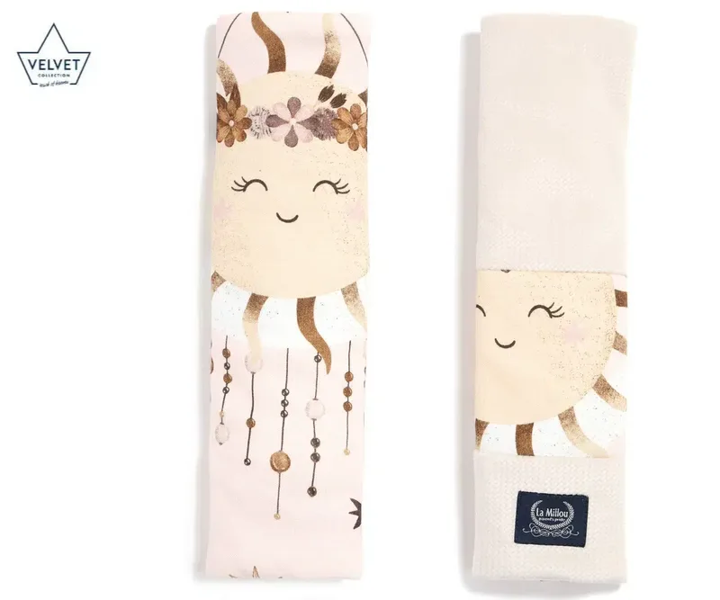 Jersey Seat Belt Cover Fly me to the Moon Nude Velvet Rafaello