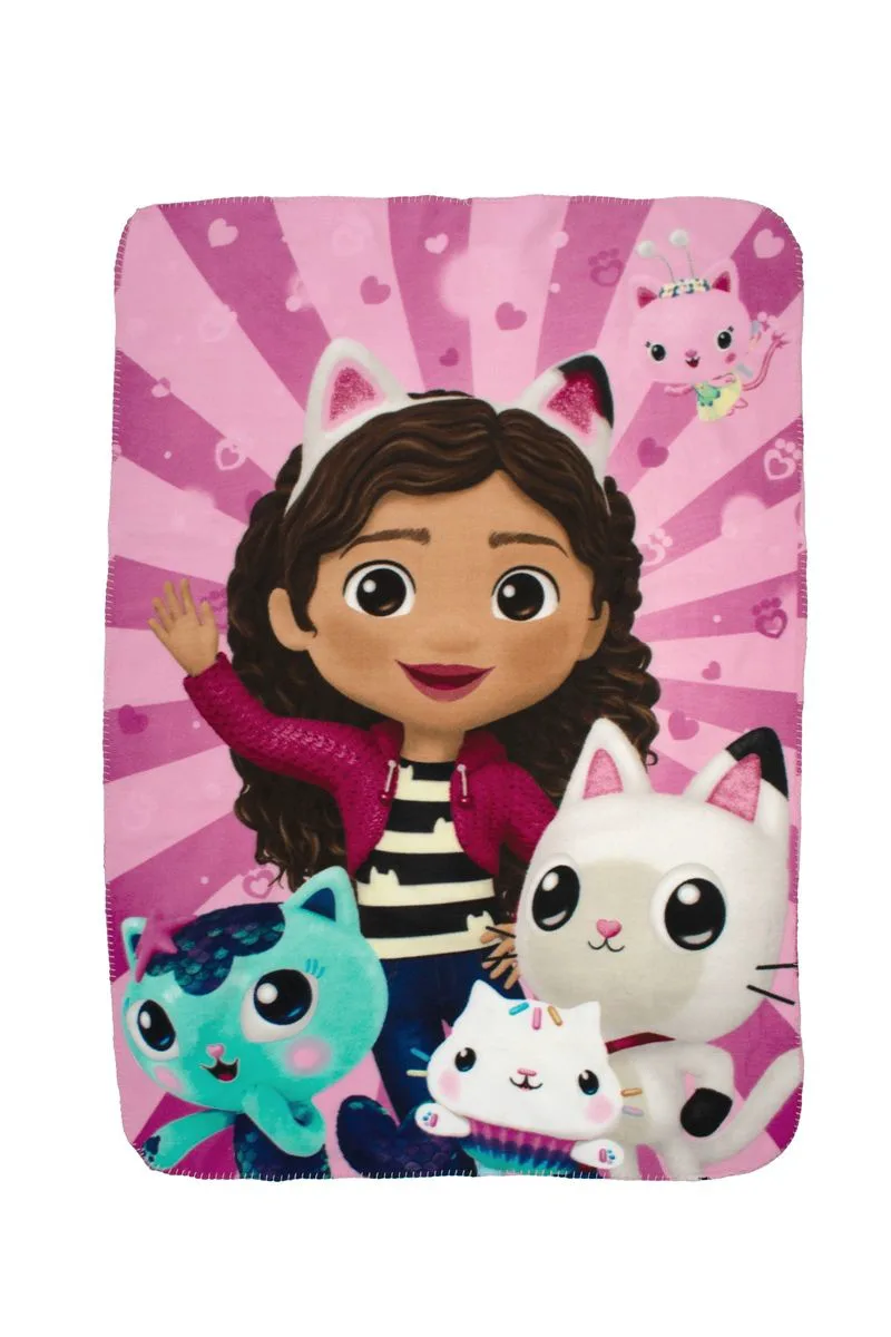 Κουβέρτα Fleece DreamWorks Gabby s Dollhouse 30 100X140 Ροζ 100% Polyester