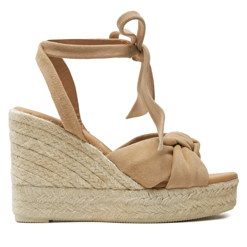 Εσπαντρίγιες Manebi Hamptons Wedge Espadrilles With Knot M 1.1 WS Μπεζ