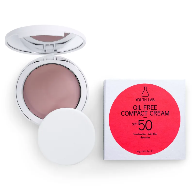 Youth Lab Oil Free Compact Dark Color Cream Spf50 Αντηλιακή Κρέμα Υψηλής Προστασίας με Ματ Αποτέλεσμα 10gr