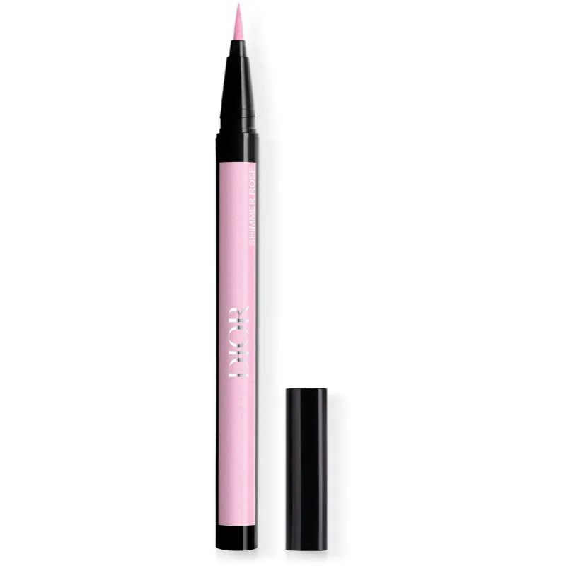 DIOR Diorshow Liquid Liner υγρό λάινερ ματιών σε στυλό αδιάβροχο απόχρωση 801 Shimmer Rose 0.55 ml