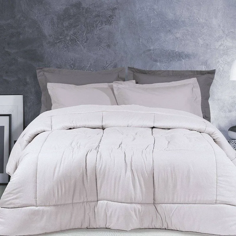 ΠΑΠΛΩΜΑ ΥΠΕΡΔΙΠΛΟ DAS HOME MICROFIBRE HAPPY 9574 ΛΕΥΚΟ 220Χ240CM