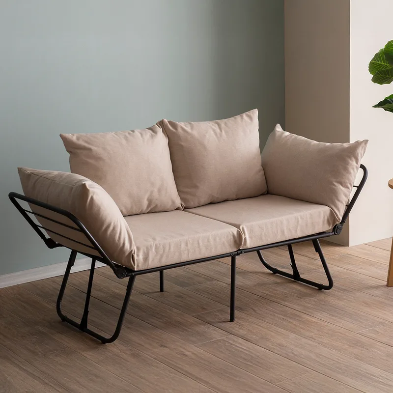 Διθέσιος Καναπές-Κρεβάτι Viper 2-Seater - Cream 859Ftn2859 (150x78x60)