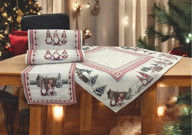 ΧΡΙΣΤΟΥΓΕΝΙΑΤΙΚΟ ΣΕΤ ΣΤΟΦΑ ΙΣΠΑΝΙΑΣ XMAS MINI SANTA ΑΠΟ ΚΑΡΕ 100Χ100 + ΣΕΜΕ 40Χ100 + 2 Χ ΠΕΤΣΕΤΑΚΙΑ 40Χ40 LINEAHOME