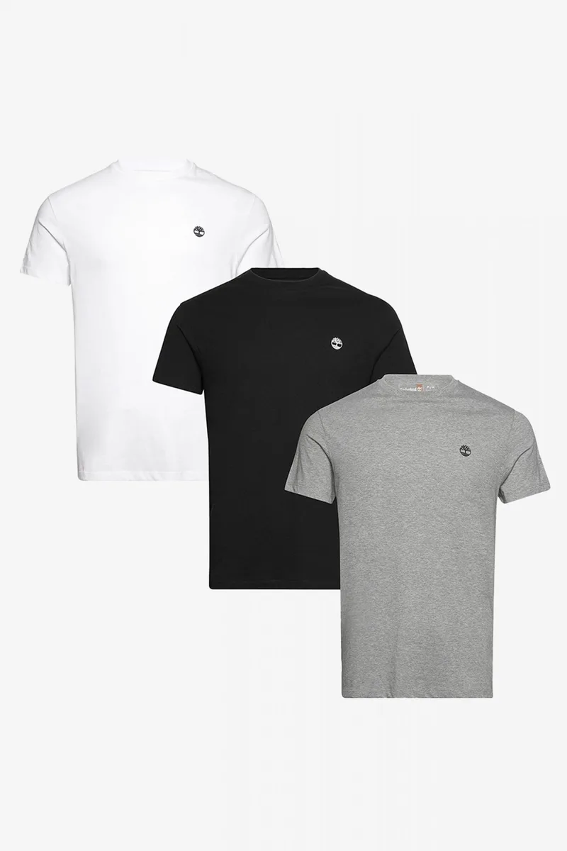TIMBERLAND 3PACK T-SHIRT DNRV ΜΑΥΡΟ-ΛΕΥΚΟ-ΓΚΡΙ