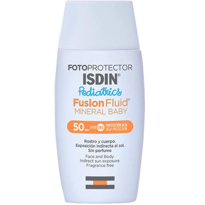 Isdin Fotoprotector Pediatrics Fusion Fluid Mineral Baby Spf 50 Παιδικό & Βρεφικό Αντηλιακό για Πρόσωπο & Σώμα για το Ευαίσθητο Δέρμα 50ml