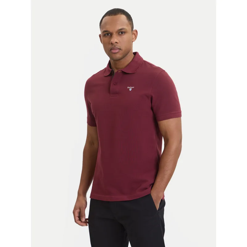 Barbour Polo Tartan MML0012RE53 Μπορντό Tailored Fit