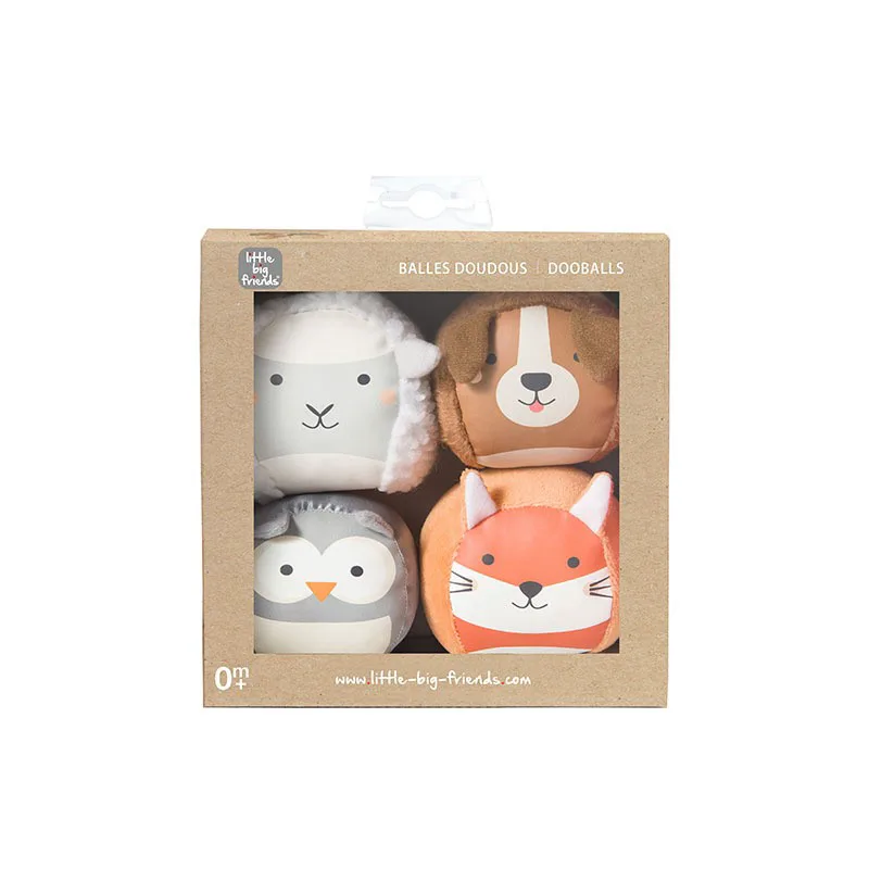 Μπαλάκι Ζωάκι Σετ 4τμχ Dooballs Farm Little Big Friends BTL303495 - Little Big Friends - BTL303495