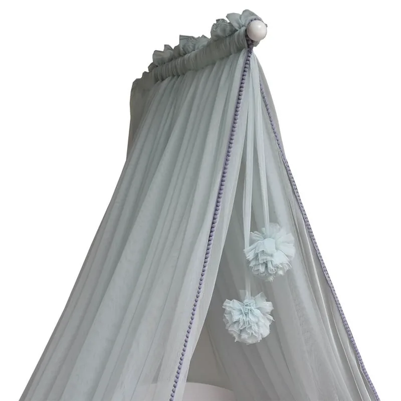 Κουνουπιέρα κρεβατιού με pom-pom Bebe Stars Mint 603-184