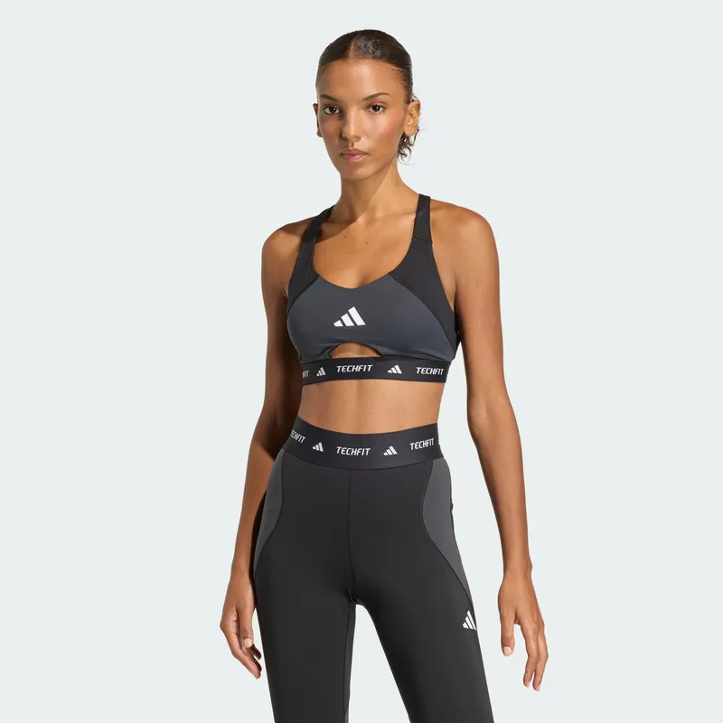 adidas W Techfit Workout Color Block Medm Sup Bra (9000285225_62943)