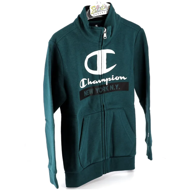 Παιδική Αθλητική Φόρμα για Αγόρι Champion Full Zip Suit - Tel/nbk/nbk Χρώματος Πράσινο 306179-GS549