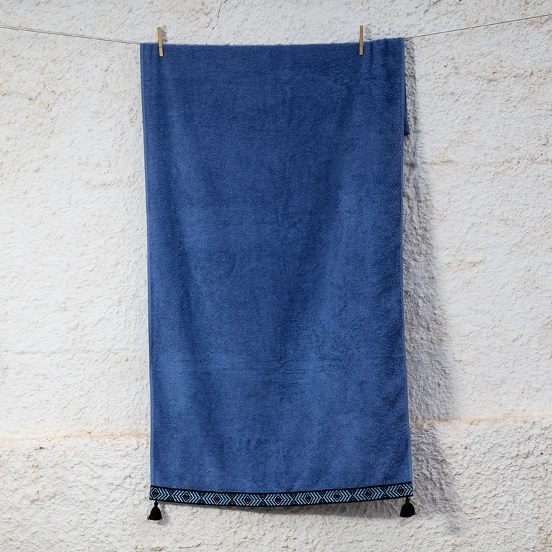 Πετσέτα Θαλάσσης (80x160) White Fabric Vibraze Blue