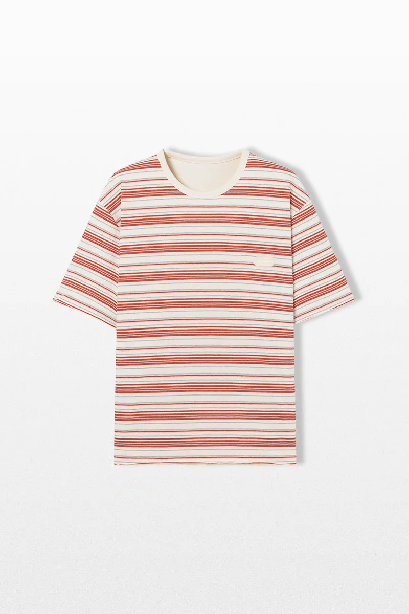 SOLID HOMME Ανδρικό Λευκό Striped Layered T-Shirt