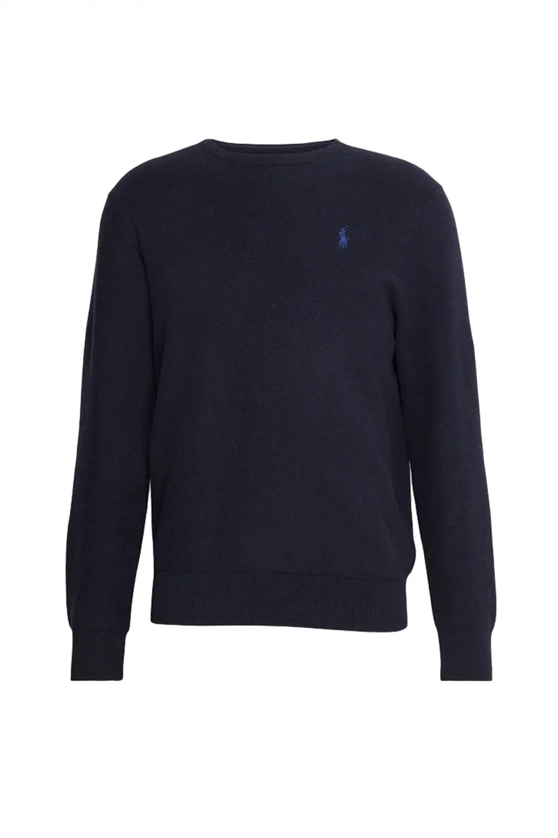 RALPH LAUREN ΠΛΕΚΤΟ ΛΑΙΜΟΚΟΨΗ ΠΙΚΕ ΜΠΛΕ