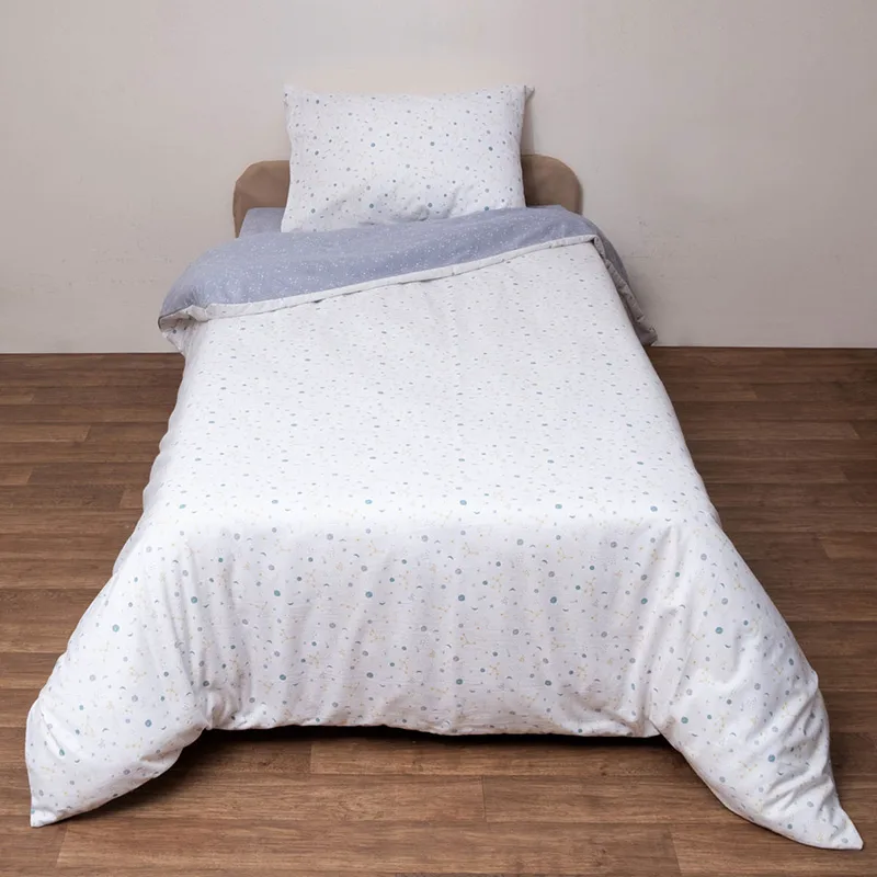 Παπλωματοθήκη Φανελένια Υπέρδιπλη 220X240 Viopros 2643 Λευκό (220x240)