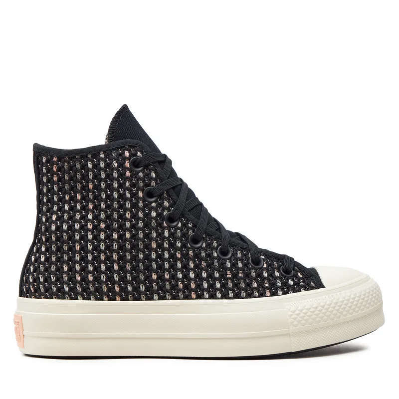 Sneakers Converse Chuck Taylor All Star Lift Platform Crochet A09829C Μαύρο