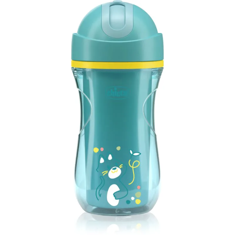 Chicco Sport Cup 14m+ κύπελλο με καλαμάκι Teal 266 ml