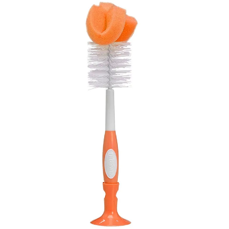 Dr. Brown's Bootle Brush Βούρτσα Καθαρισμού Μπιμπερό με Σφουγγάρι & Σκληρές Τρίχες για Καλύτερο Καθαρισμό 1 Τεμάχιο, Κωδ AC023 - Πορτοκαλί