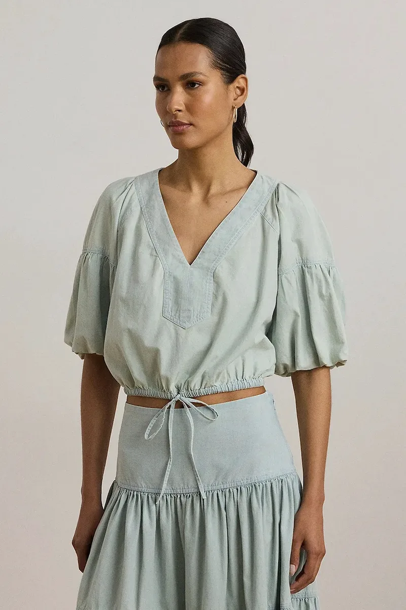 Βαμβακερή μπλούζα Lauren Ralph Lauren