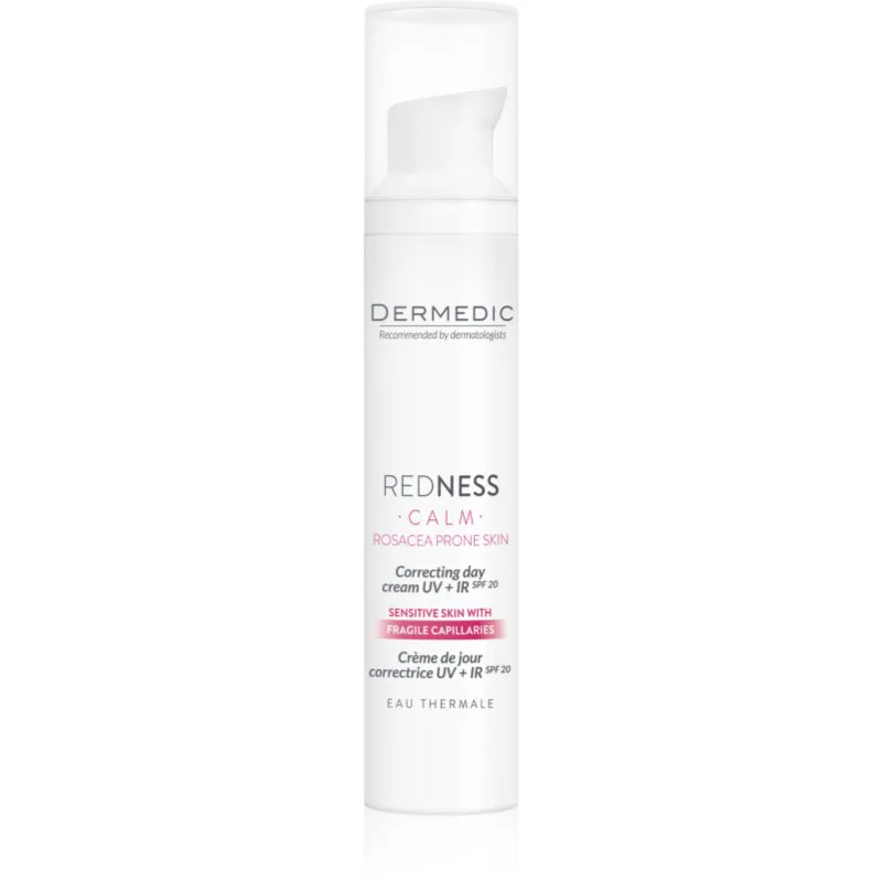 Dermedic Redness Calm διορθωτική κρέμα για ευαίσθητη και κοκκινισμένη επιδερμίδα SPF 20 40 ml