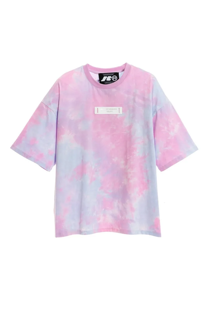 MOD WAVE MOVEMENT Unisex Oversized T-Shirt Tie-Dye Φτερά - Ροζ -JT092030216-PINK