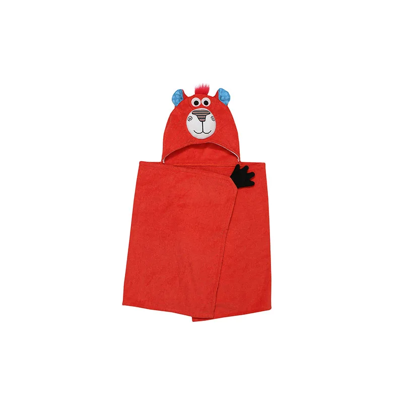 Κάπα Βαμβακερή 127x55εκ. Bosley The Bear Zoocchini ZOO11117 (Ύφασμα: Βαμβάκι 100%, Χρώμα: Κοραλί ) - Zoocchini - ZOO11117