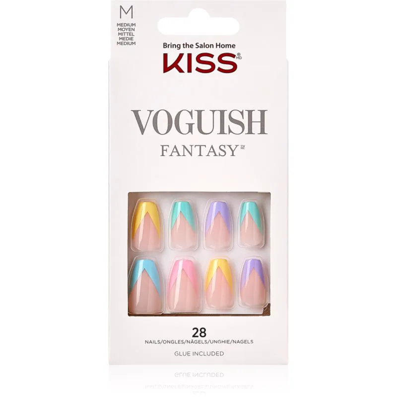 KISS Voguish Fantasy Candies Ψεύτικα νύχια μέτριο 28 τμχ