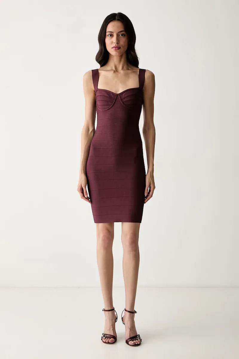 Marciano by Guess φόρεμα bodycon με βισκόζη NIKKI