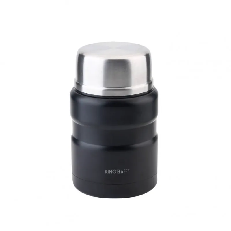 Δοχείο Φαγητού Θερμός Kinghoff KH 1459, 500 ml, Ανοξείδωτο ατσάλι, Μαύρο
