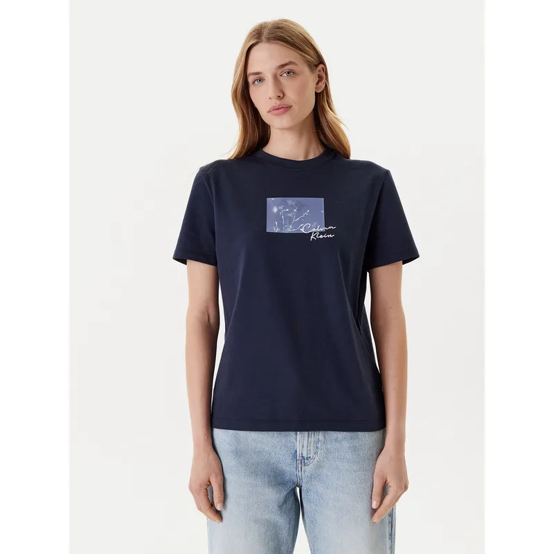 Calvin Klein Jeans T-Shirt LV047C855G Σκούρο μπλε Regular Fit
