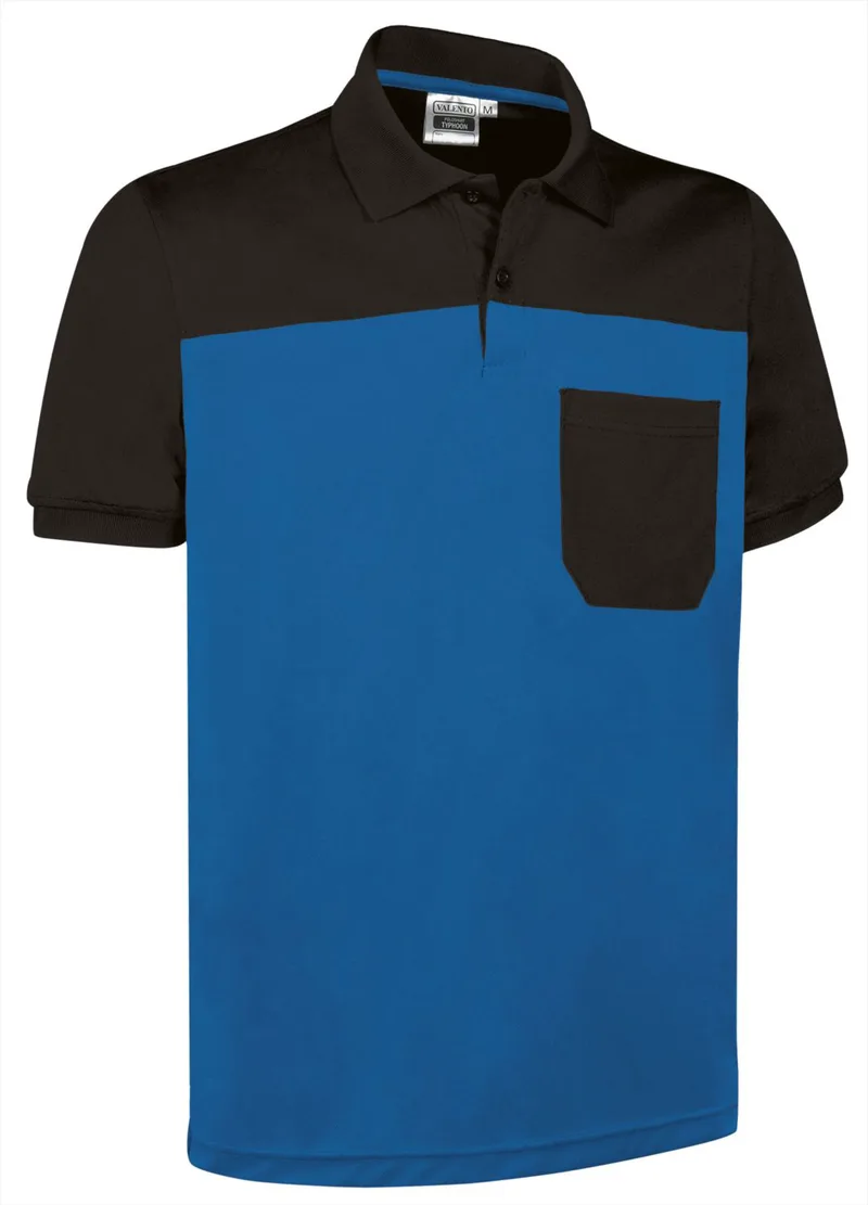 Κοντομάνικο Polo Shirt TYPHOON Valento POVATYPYN Royal Blue-Black