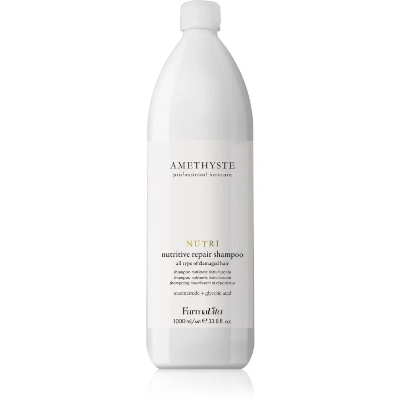 FarmaVita Amethyste Nutri δυναμωτικό σαμπουάν για ταλειπωρημένα μαλλιά 1000 ml