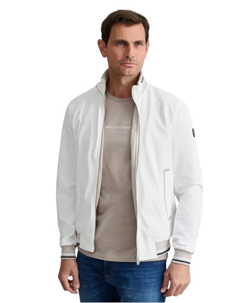 Navy & Green Ανδρικό Μπουφάν 24MA.002/J White